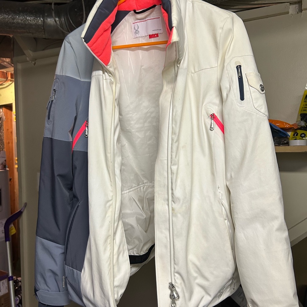 Women’s Off White and Gray Spyder Ski Jacket